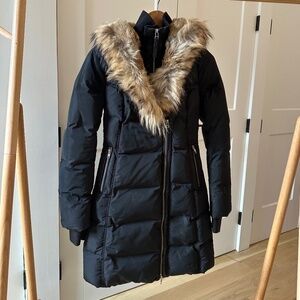 Mackage Montreal Trish Down Black Puffer Parka Coat Size XXS